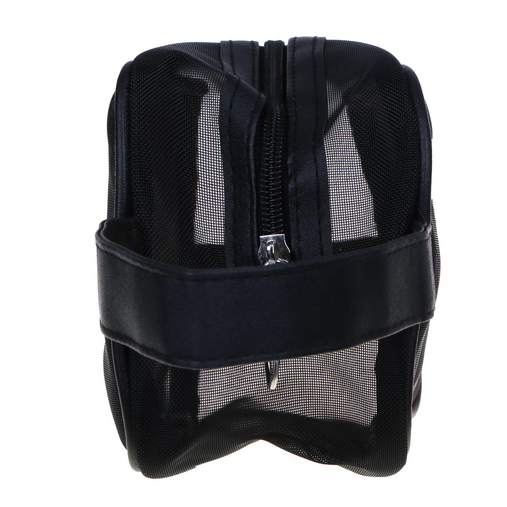 ЮL Косметичка 23x12x9см, ПВХ, ПУ, черная, арт.№ 364-250