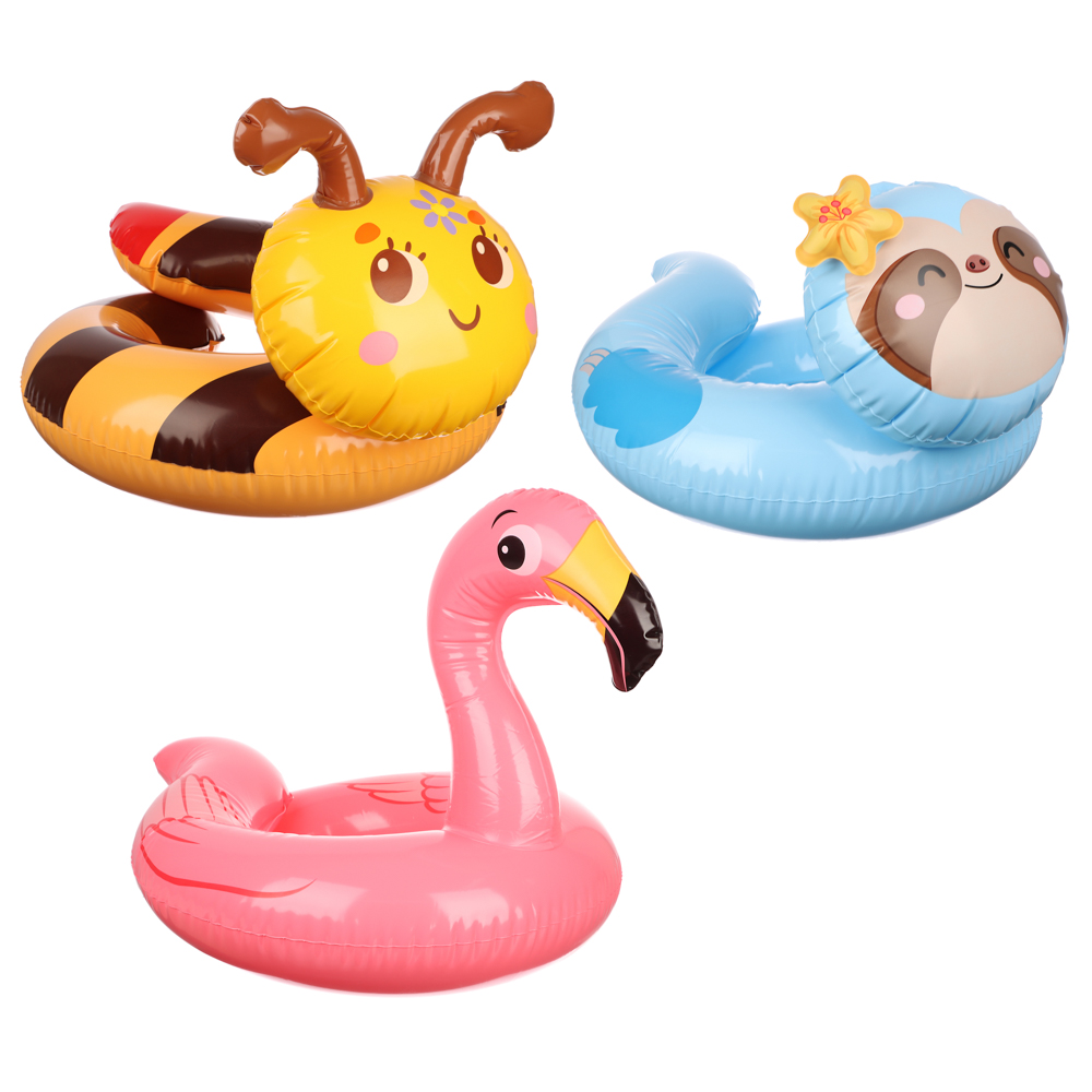 Круг надувной тм INTEX Животные 76х55см, от 3 до 6 лет, 3 вида, 59220NP, арт.№ 359-208