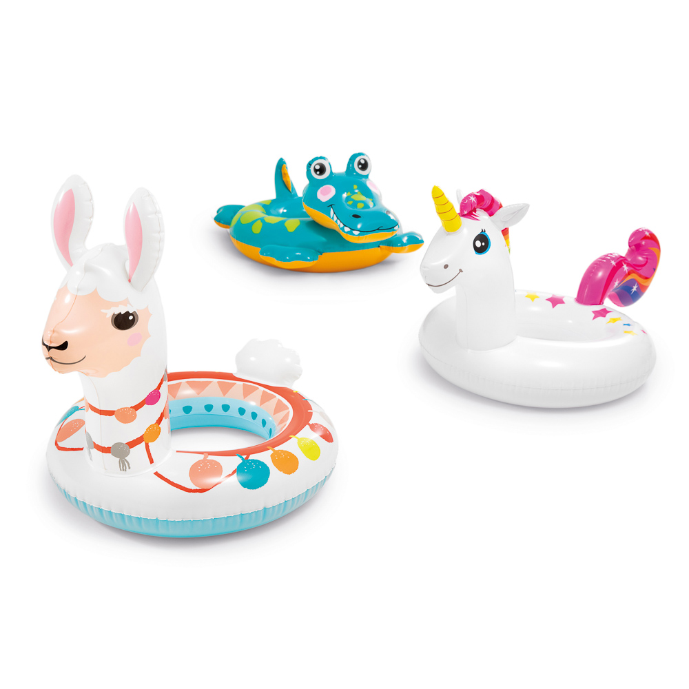 INTEX Круг надувной Животные 72х66см, от 3 до 6 лет, 3 вида 58221NP, арт.№ 359-209