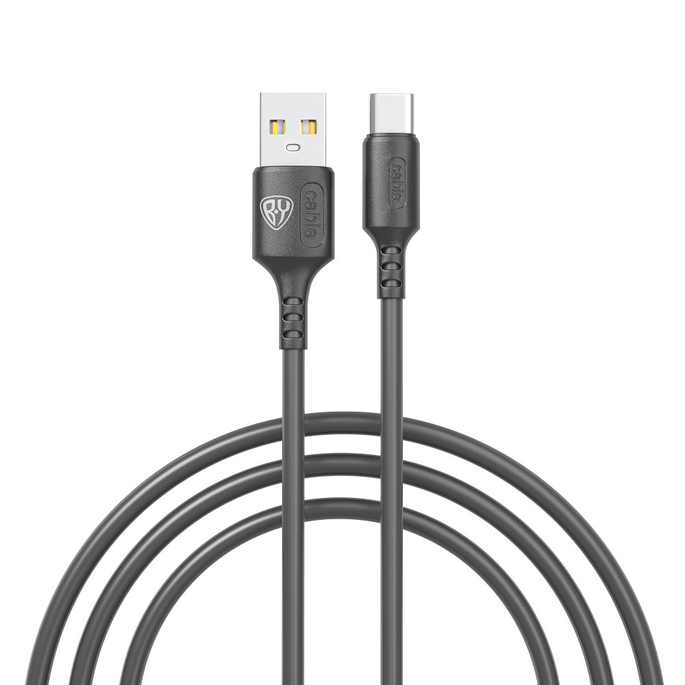 Кабель для зарядки USB(A)-Type C BY Fusion, 18Вт, 1 м, 3A, TPE, чёрный, арт.№ 931-605