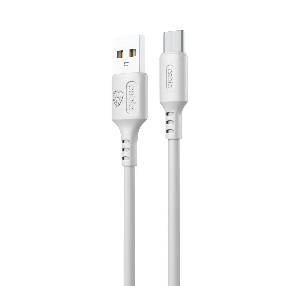 Кабель для зарядки USB(A)-Type C BY Fusion, 18Вт, 1 м, 3A, TPE, белый, арт.№ 931-606