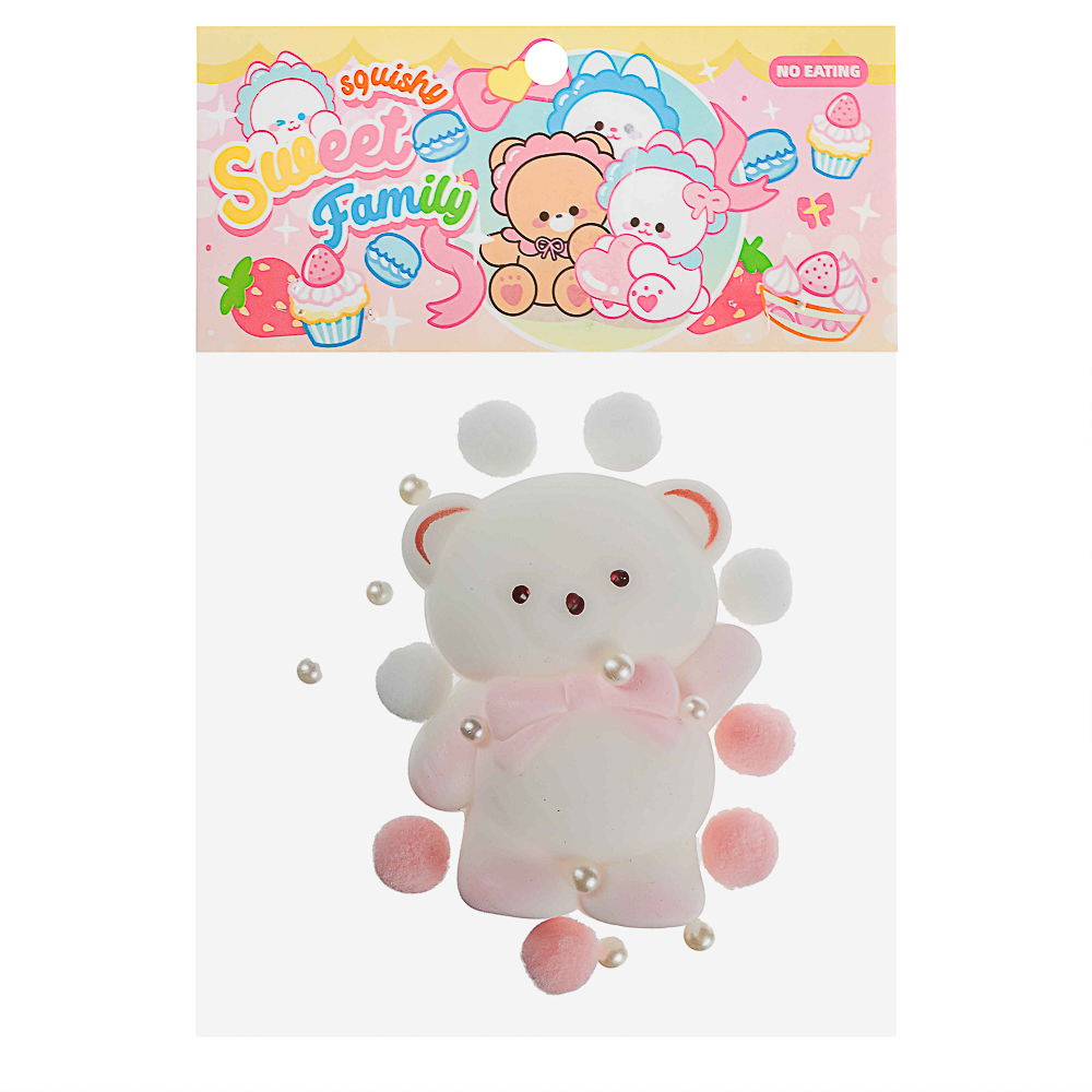 Антистресс сквиш-мялка "Медвежонок", TPR, 13,3х10,8х4,4см в ассортименте, арт.№ 297-152