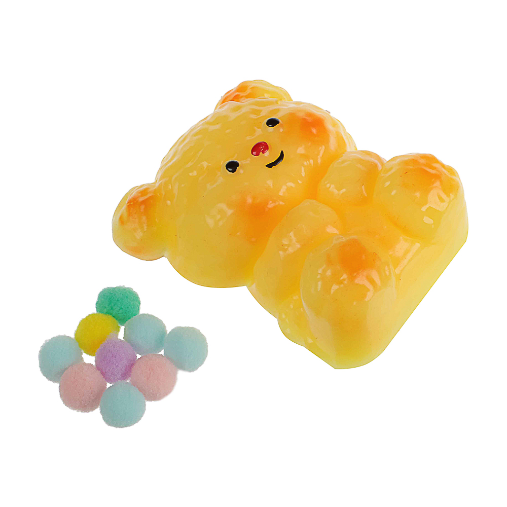 Антистресс сквиш-мялка "Медвежонок", TPR, 13,3х10,8х4,4см в ассортименте, арт.№ 297-152