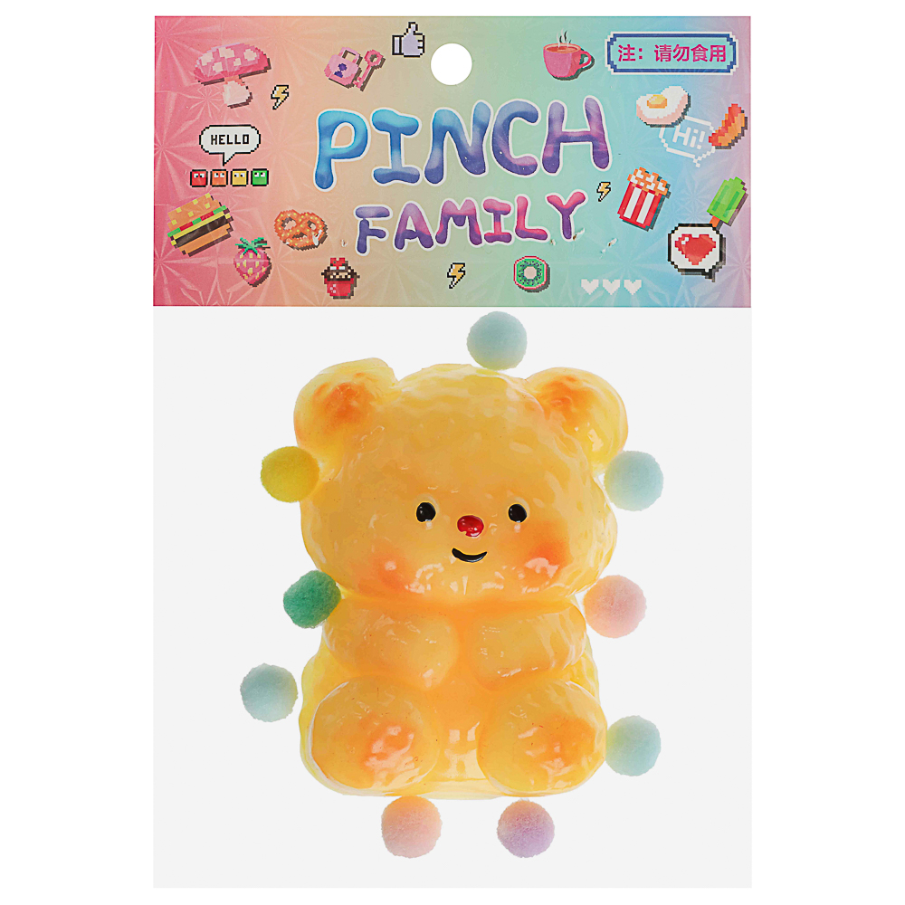 Антистресс сквиш-мялка "Медвежонок", TPR, 13,3х10,8х4,4см в ассортименте, арт.№ 297-152