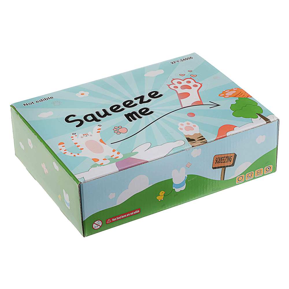 Антистресс сквиш-мялка "Лапки с ушками", TPR, 14,7х11,9х4,4см 4 дизайна, арт.№ 297-153