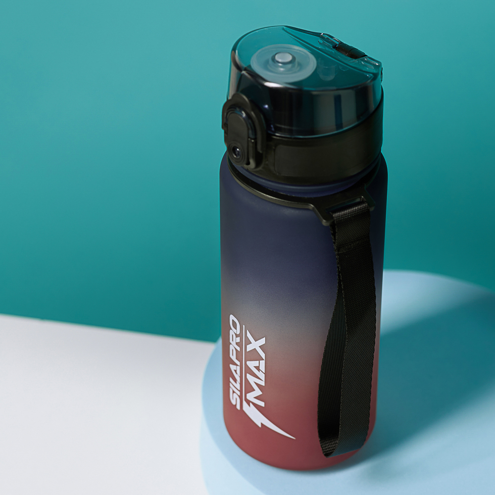 SILAPRO MAX Бутылка спортивная с замком, бордовая, 500мл, РС, РР, арт.№ 088-053