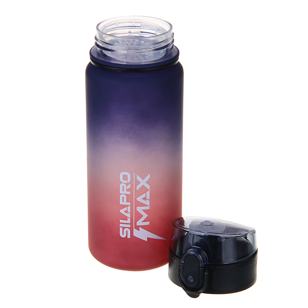 SILAPRO MAX Бутылка спортивная с замком, бордовая, 500мл, РС, РР, арт.№ 088-053