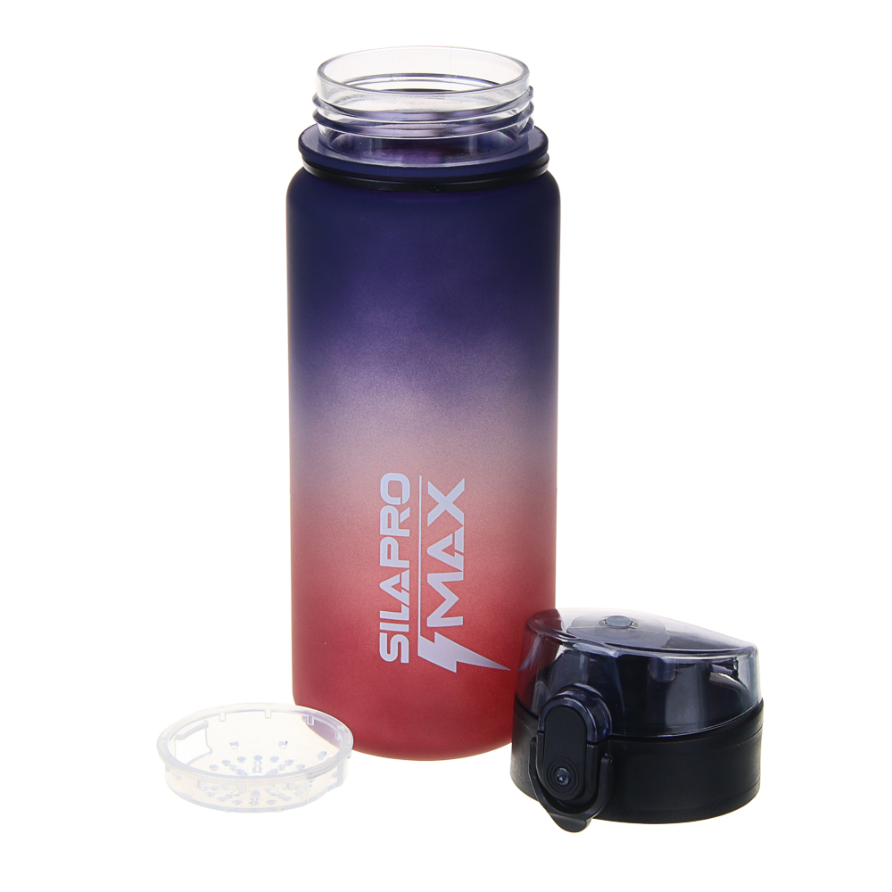 SILAPRO MAX Бутылка спортивная с замком, бордовая, 500мл, РС, РР, арт.№ 088-053