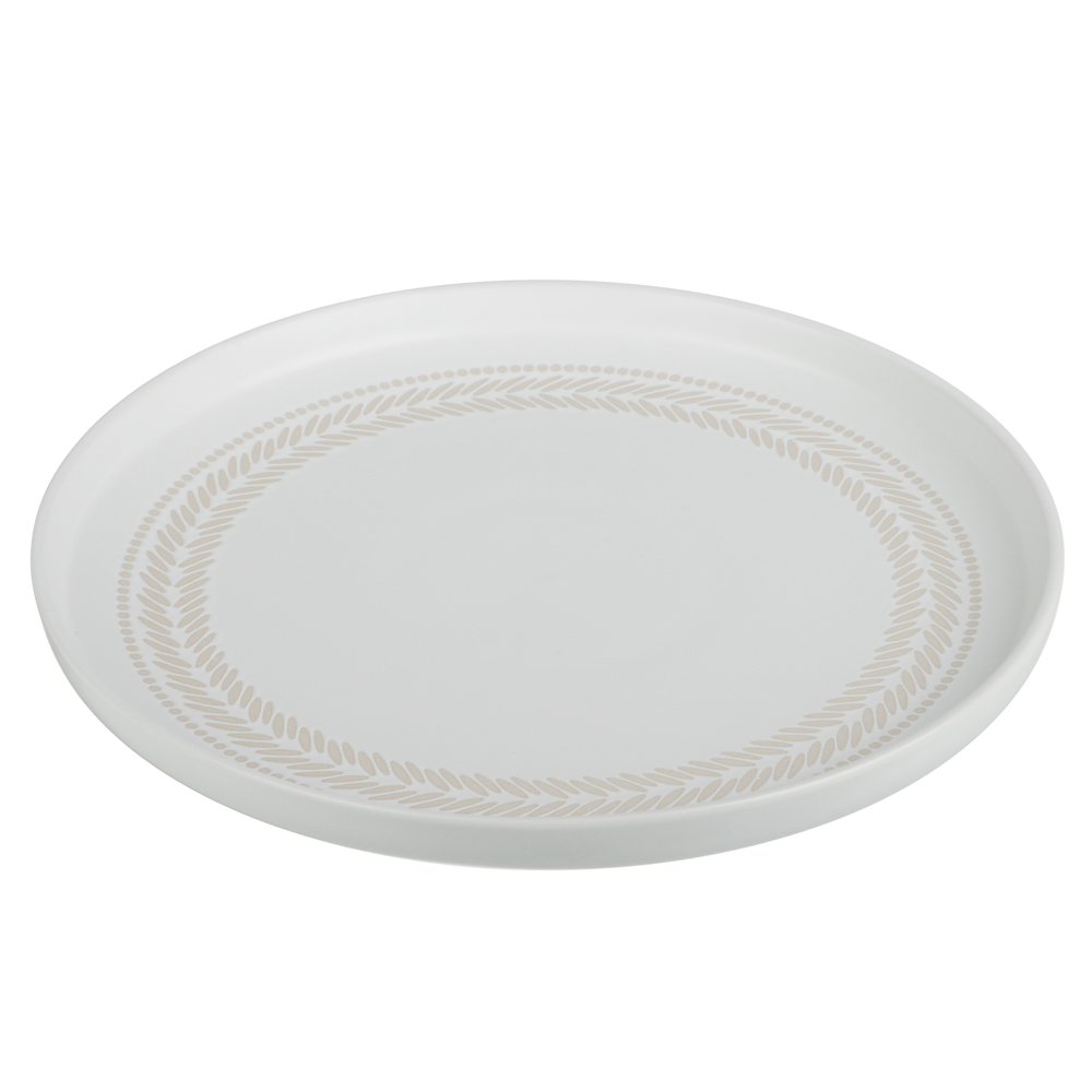 Тарелка подстановочная 26,6см, тм MILLIMI, Треция белый, керамика, арт.№ 824-286