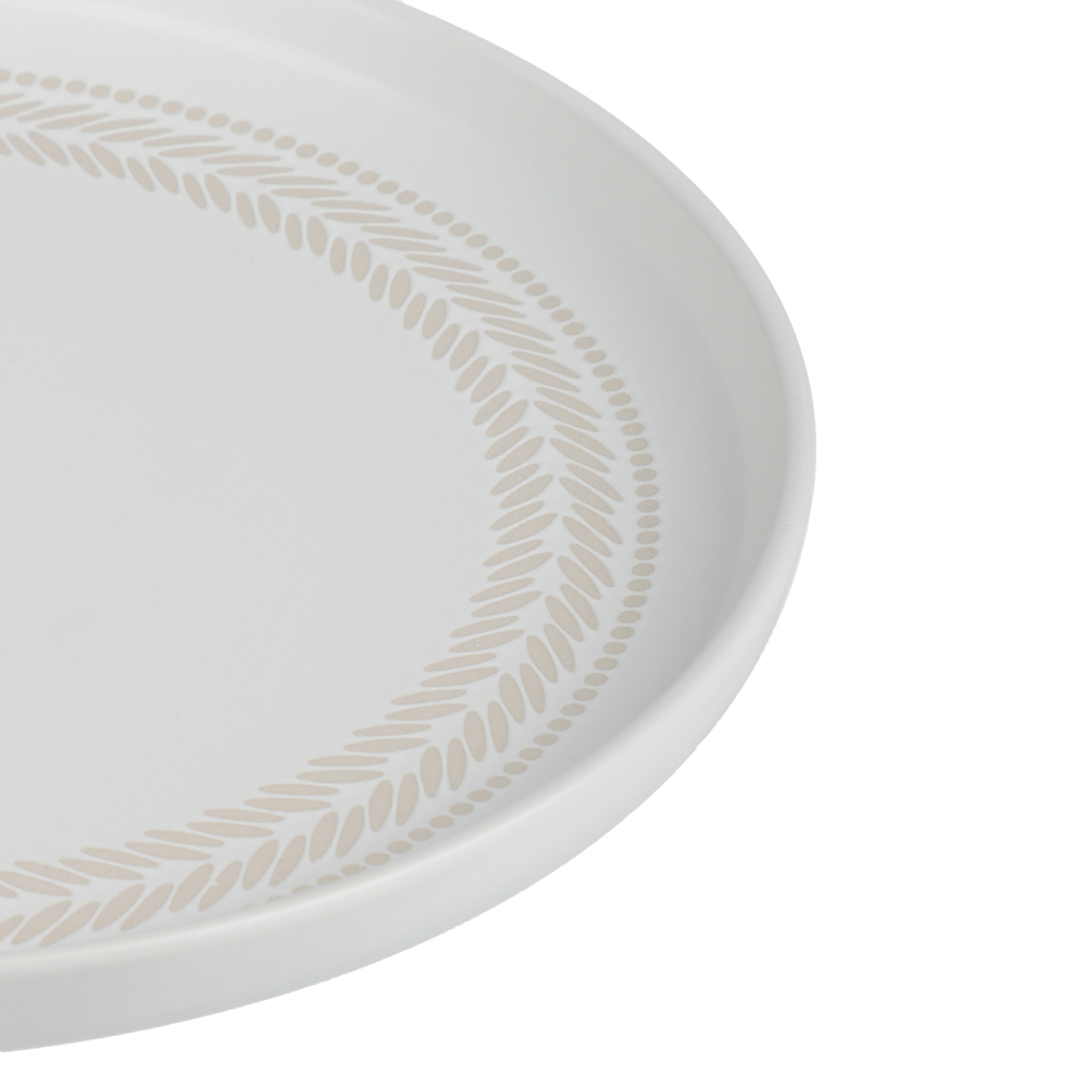 Тарелка подстановочная 26,6см, тм MILLIMI, Треция белый, керамика, арт.№ 824-286