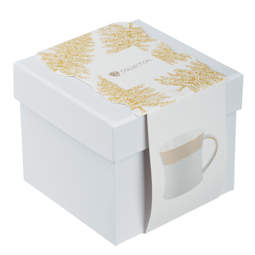 BY COLLECTION White Line Кружка, 300мл, фарфор, подарочная упаковка, арт.1, арт.№ 820-818