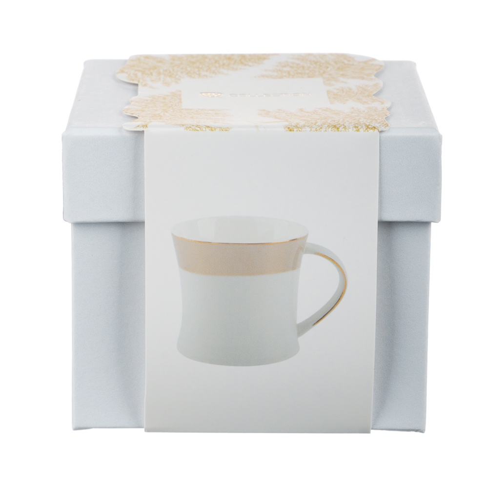 BY COLLECTION White Line Кружка, 300мл, фарфор, подарочная упаковка, арт.1, арт.№ 820-818