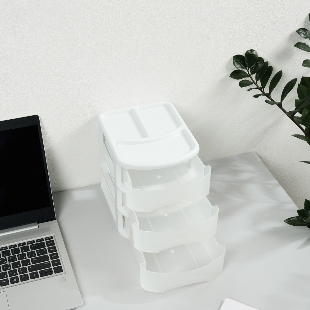 Органайзер универсальный 3 ящика, 21x17x19,6 см, пластик, арт.№ 457-136