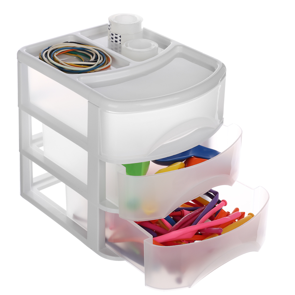 Органайзер универсальный 3 ящика, 21x17x19,6 см, пластик, арт.№ 457-136