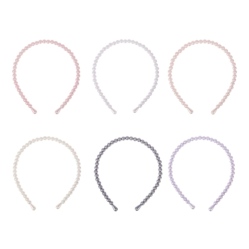 Ободок для волос ЮНИLOOK, 0,8см, пластик, 6 цветов, ACS-108, арт.№ 323-040