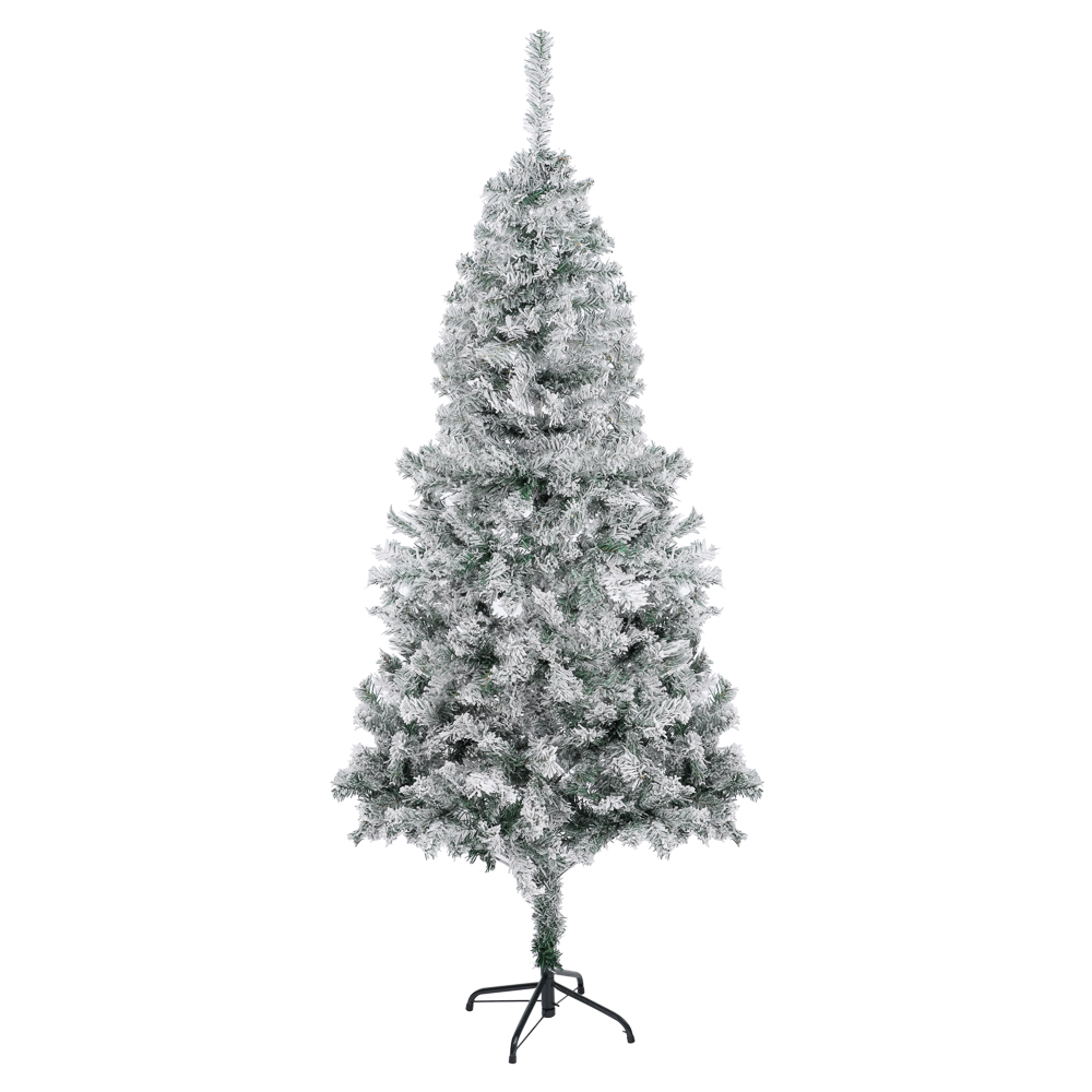 Ель 210 см, 600 веток, снежная, флокирование, ПВХ, 26-20, арт.№ 385-416