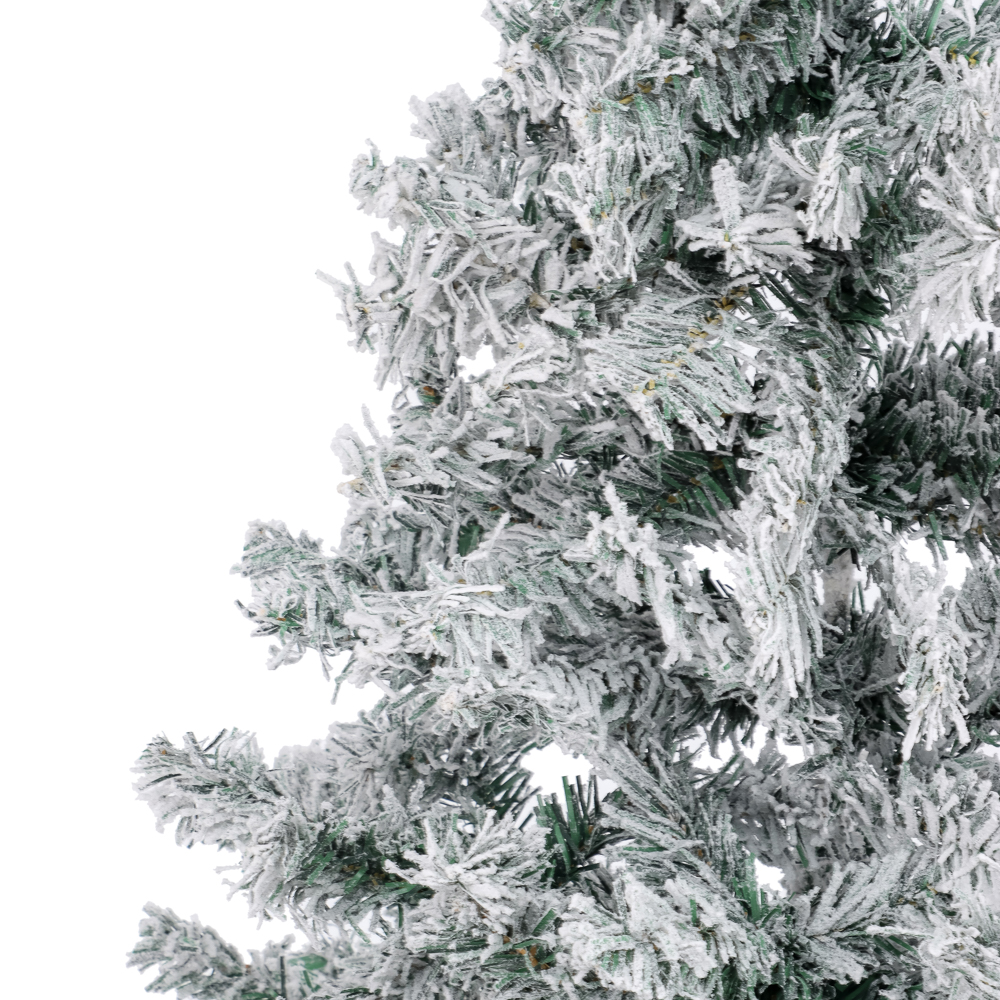 Ель 210 см, 600 веток, снежная, флокирование, ПВХ, 26-20, арт.№ 385-416