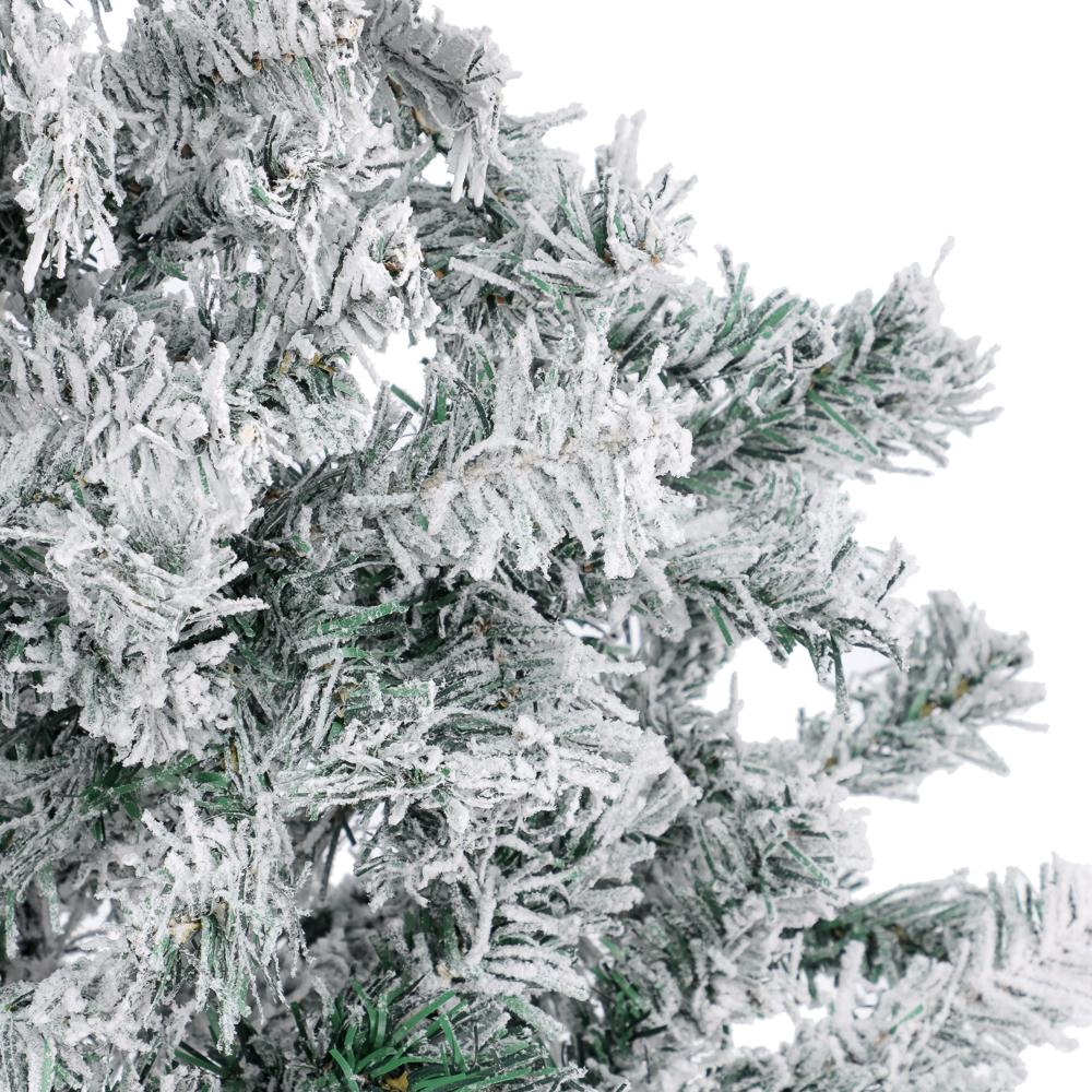 Ель 210 см, 600 веток, снежная, флокирование, ПВХ, 26-20, арт.№ 385-416