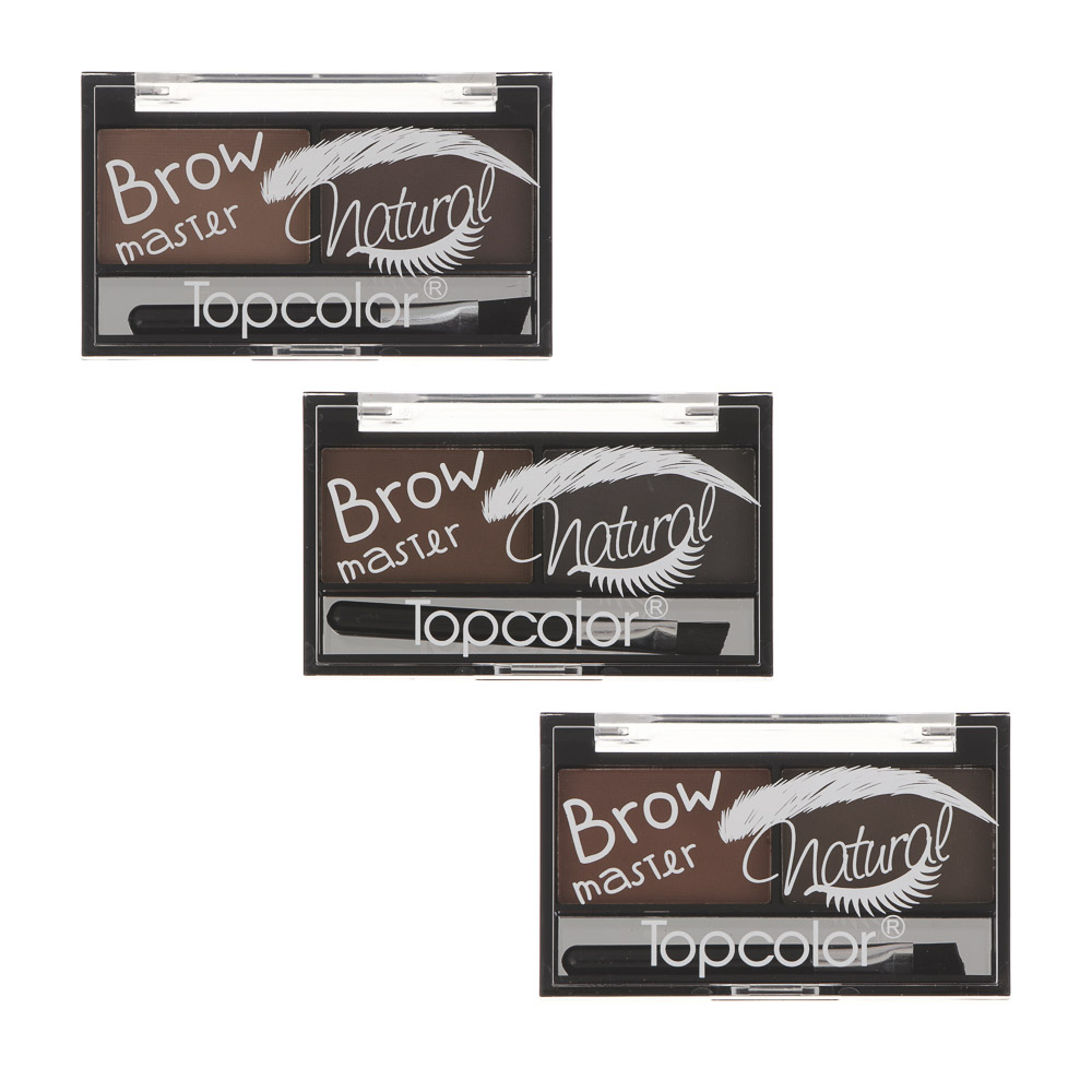 Тени для бровей 2-х цветные тм Topcolor, 5 гр, TC005, арт.№ 330-588