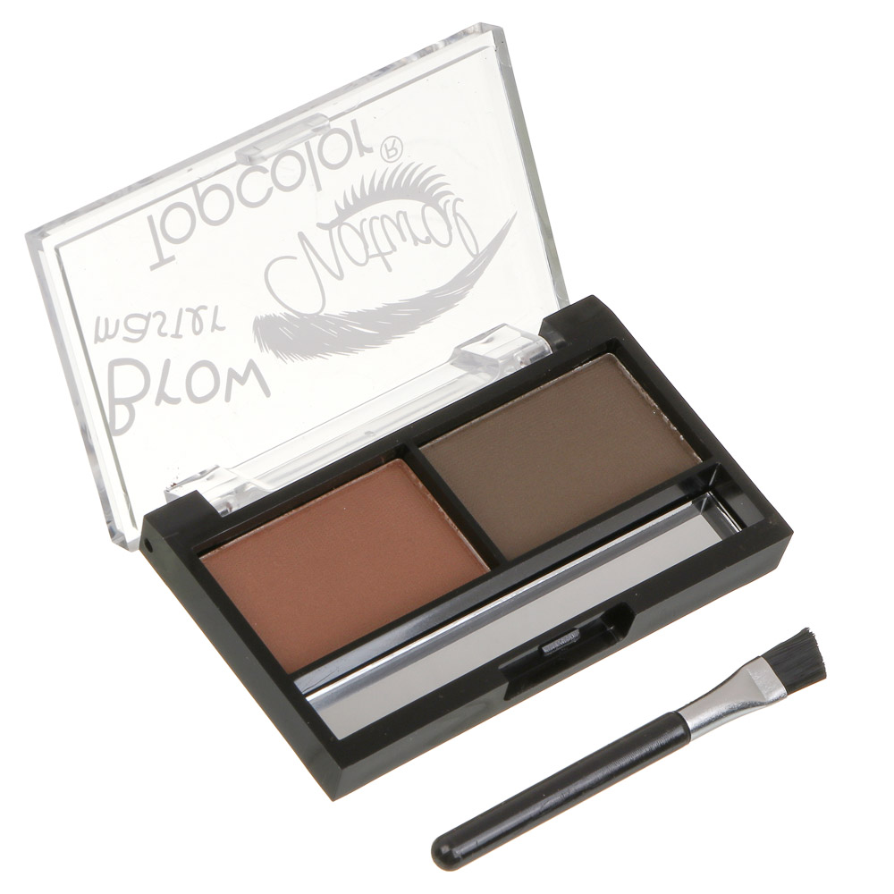 Тени для бровей 2-х цветные тм Topcolor, 5 гр, TC005, арт.№ 330-588