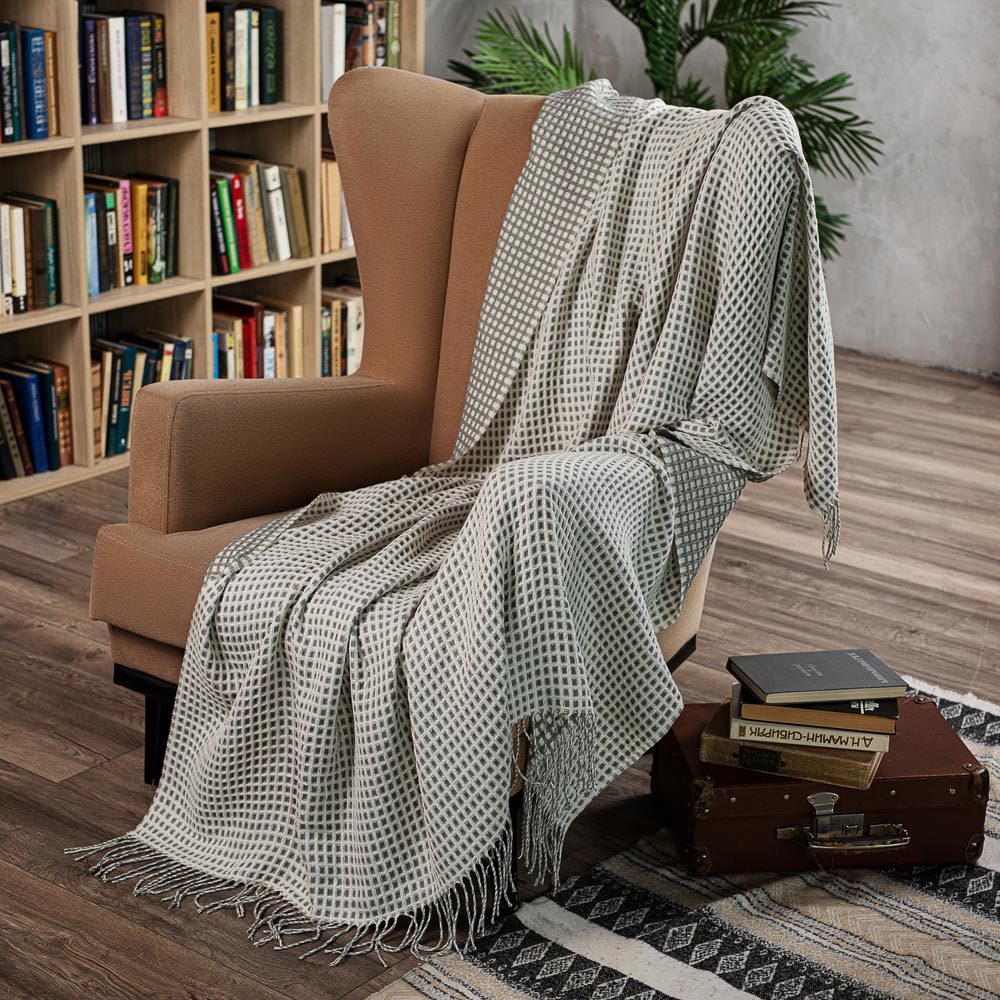 PROVANCE Гортензия Плед вафельный 130х170см, 100% акрил, арт.№ 488-072