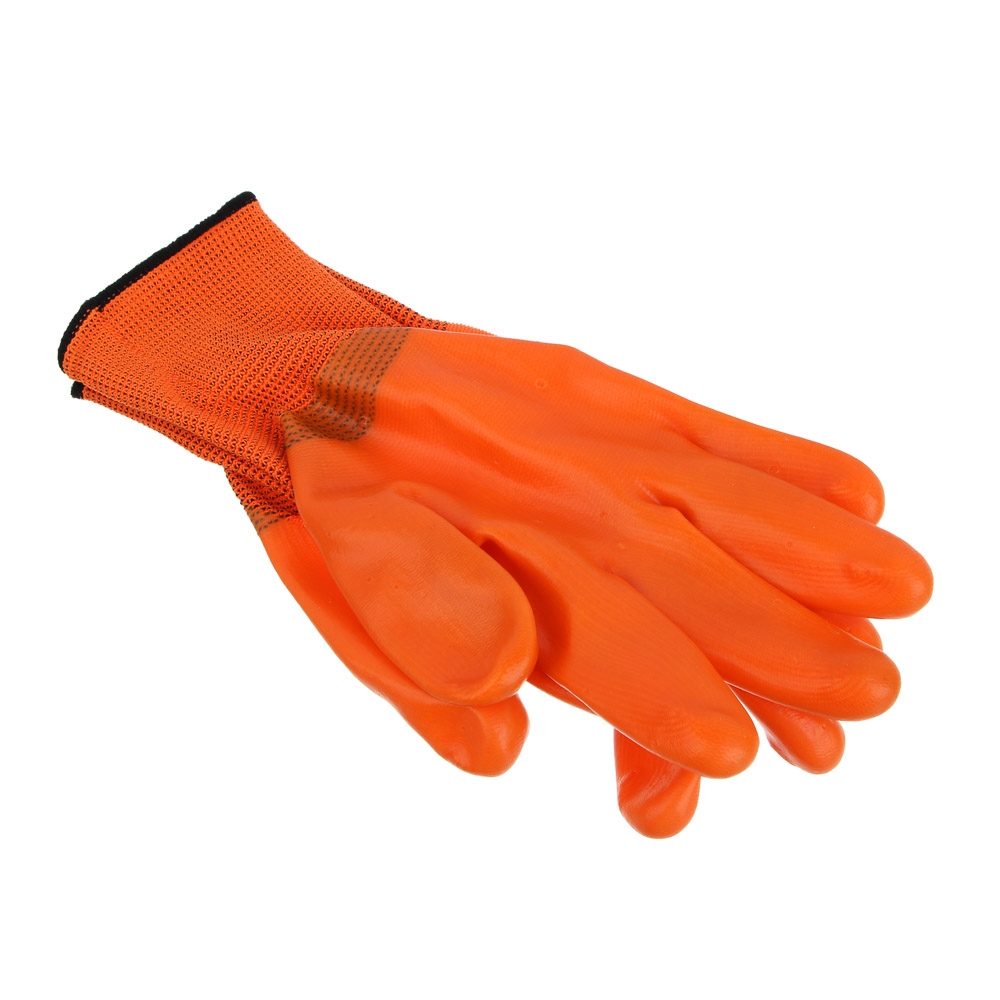 INBLOOM Перчатки садовые с ПВХ полуобливом, полиэстер, р.9, 25см, 75г, арт.№ 180-019