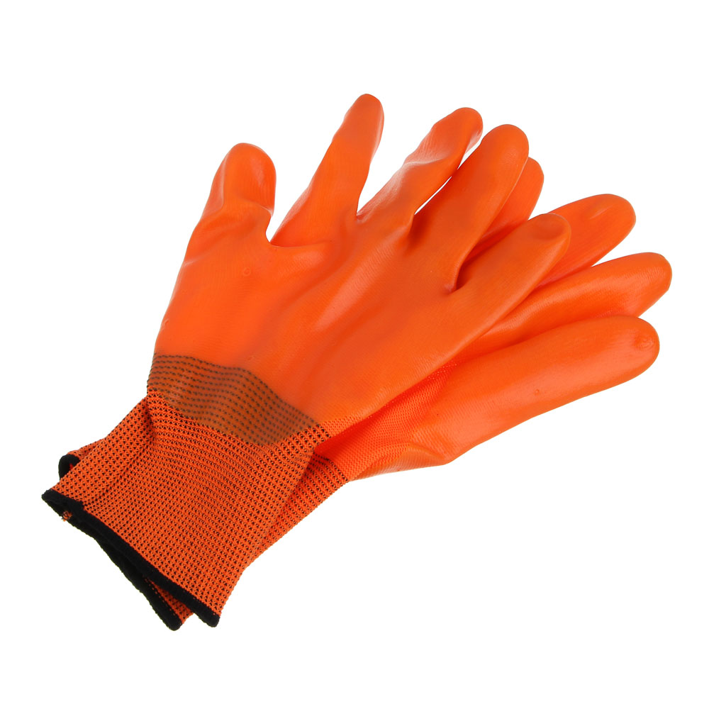 INBLOOM Перчатки садовые с ПВХ полуобливом, полиэстер, р.9, 25см, 75г, арт.№ 180-019