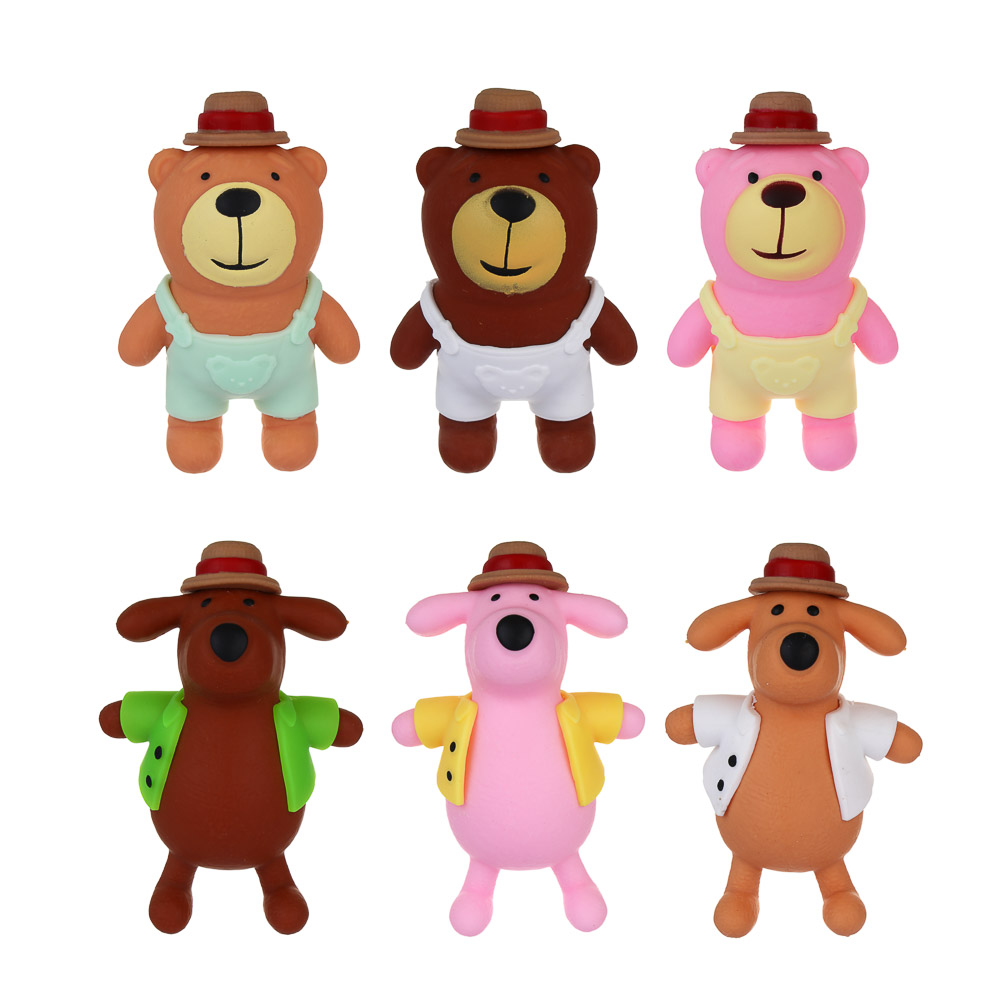 ИГРОЛЕНД Игрушка-антистресс, мялка "Переодевалка", 10х16 см, TPR, 6 дизайнов, арт.№ 297-130