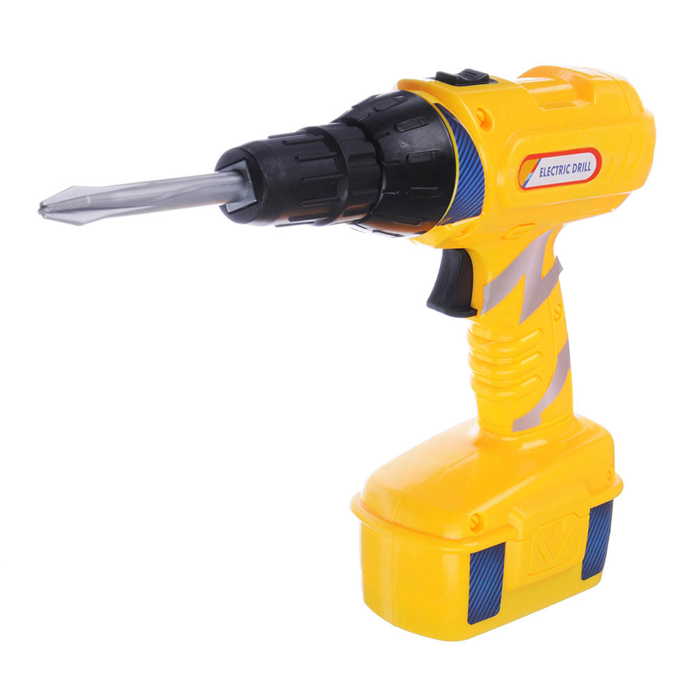 ИГРОЛЕНД Набор игровой "Шуруповерт на батарейках", 6 предметов, 2х1,5АА, ABS, 25,5х27х6,5см, арт.№ 276-091