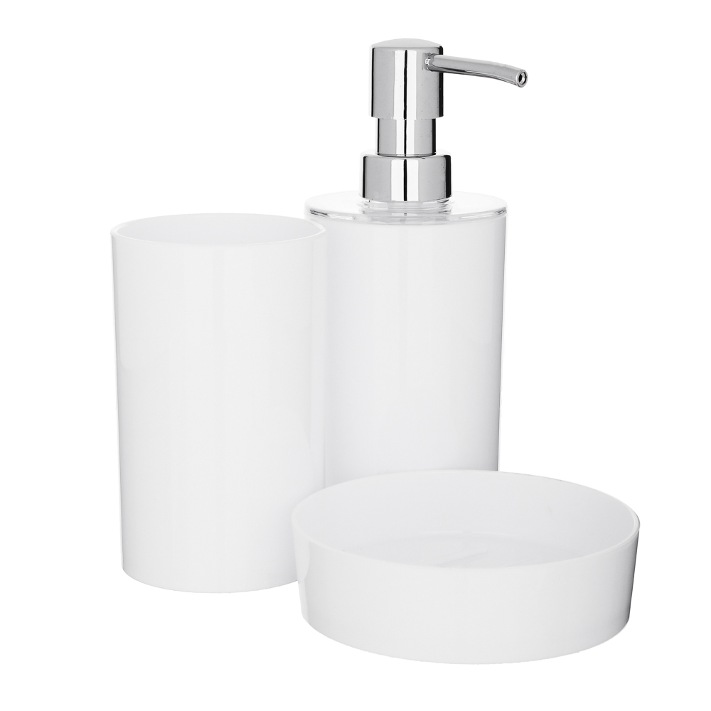 VETTA Набор для ванной "Глянец", 3 предмета, пластик, 2 цвета, арт.№ 463-982