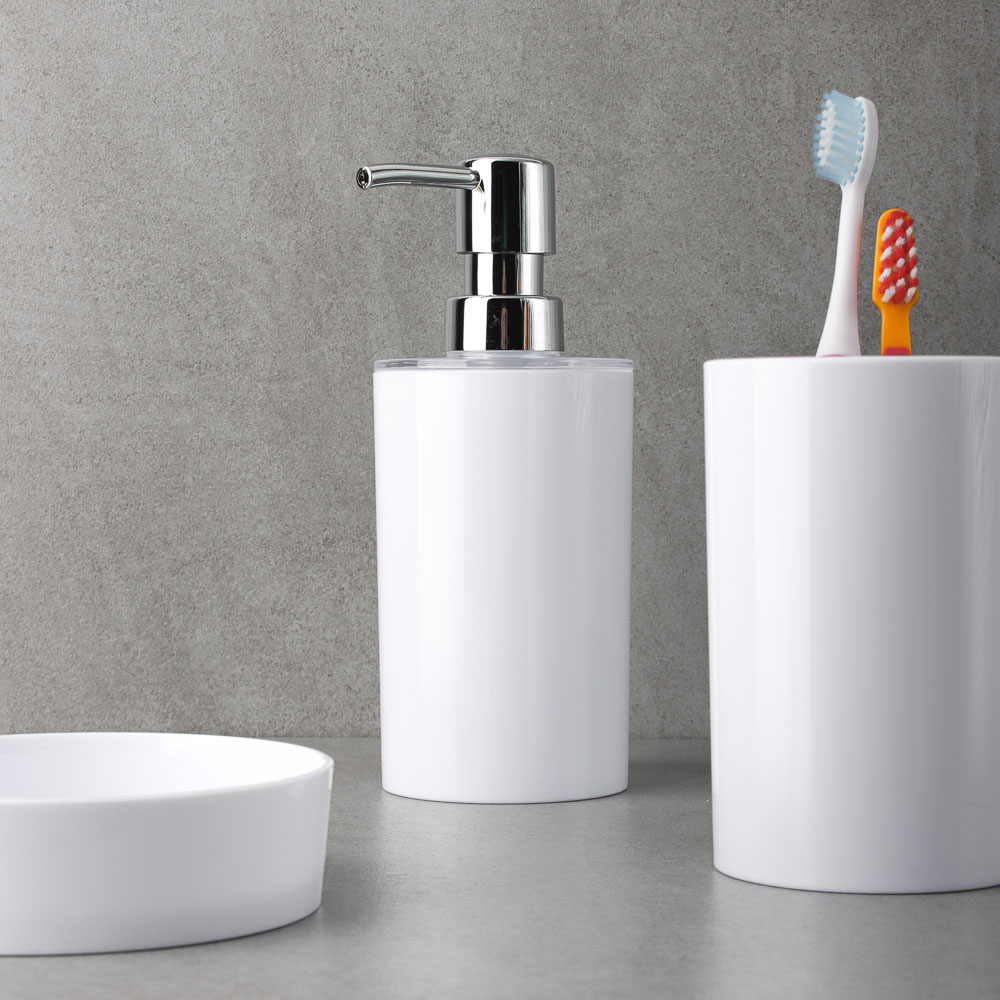 VETTA Набор для ванной "Глянец", 3 предмета, пластик, 2 цвета, арт.№ 463-982