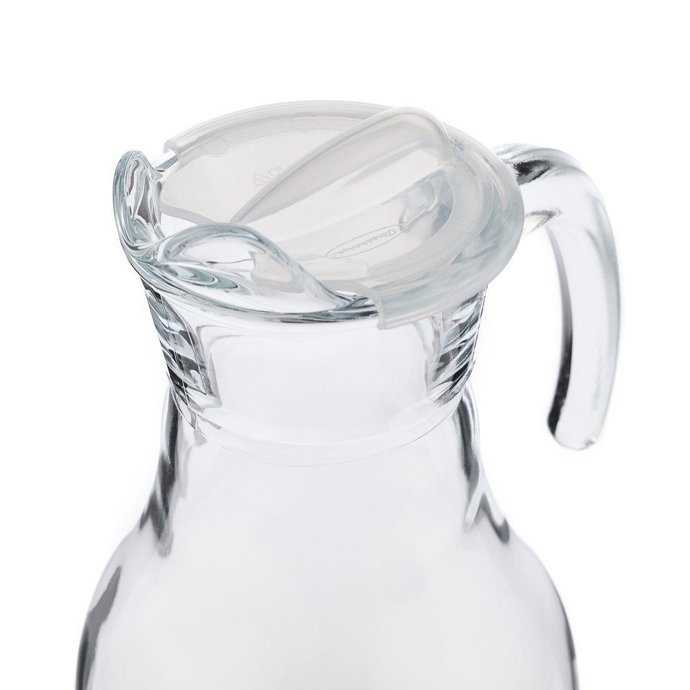 PASABAHCE Бистро Кувшин 1000 мл с прозрачной пластиковой крышкой, стекло, арт.№ 878-116