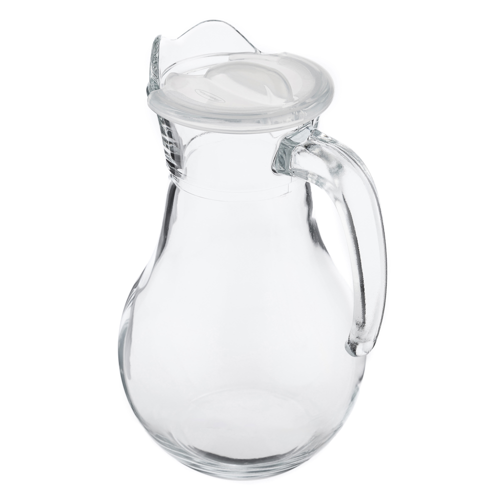 PASABAHCE Бистро Кувшин 1000 мл с прозрачной пластиковой крышкой, стекло, арт.№ 878-116