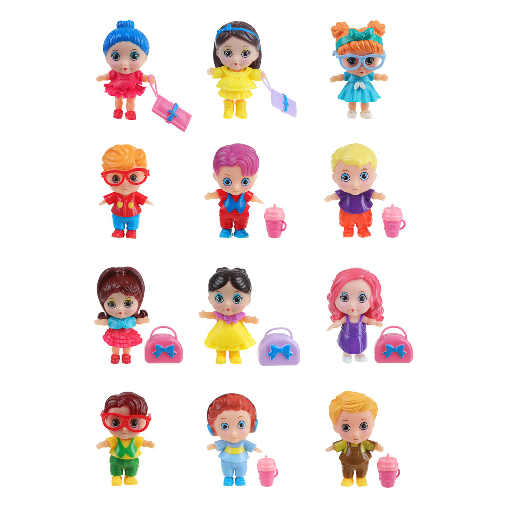 Кукла с акс. в чемодане "Малыши из Лиландии" сюрприз, PVC, PP, ABS, тм ИГРОЛЕНД, арт.№ 436-114