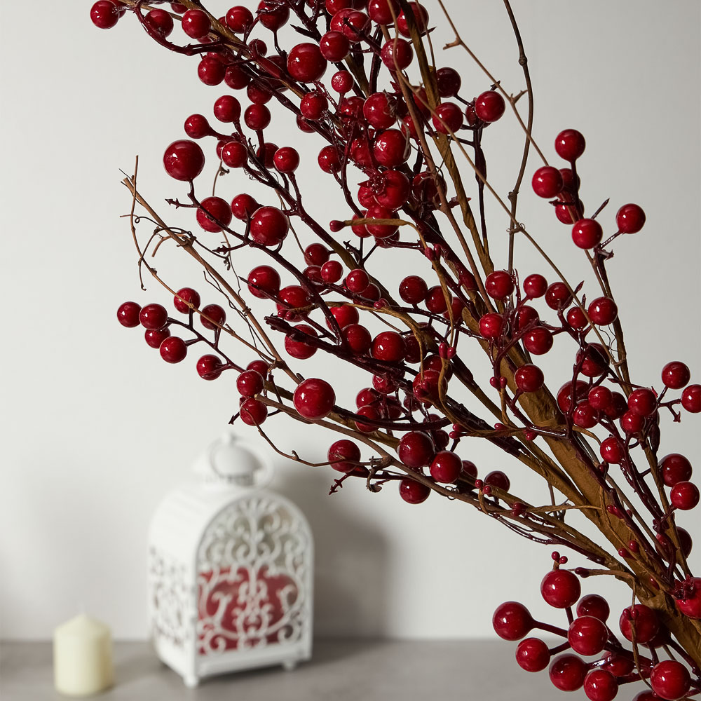 BY COLLECTION Red Line Новогоднее украшение ветка 100см, арт.№ 488-116