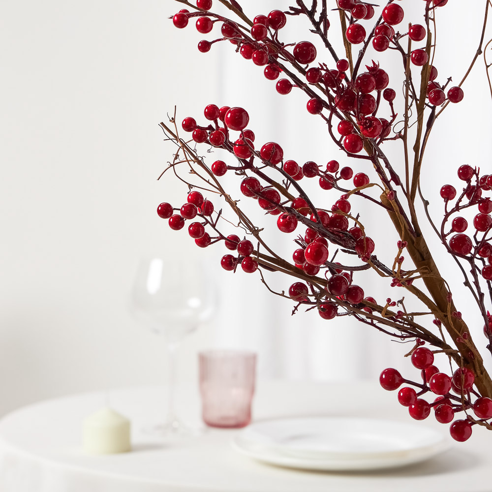 BY COLLECTION Red Line Новогоднее украшение ветка 100см, арт.№ 488-116