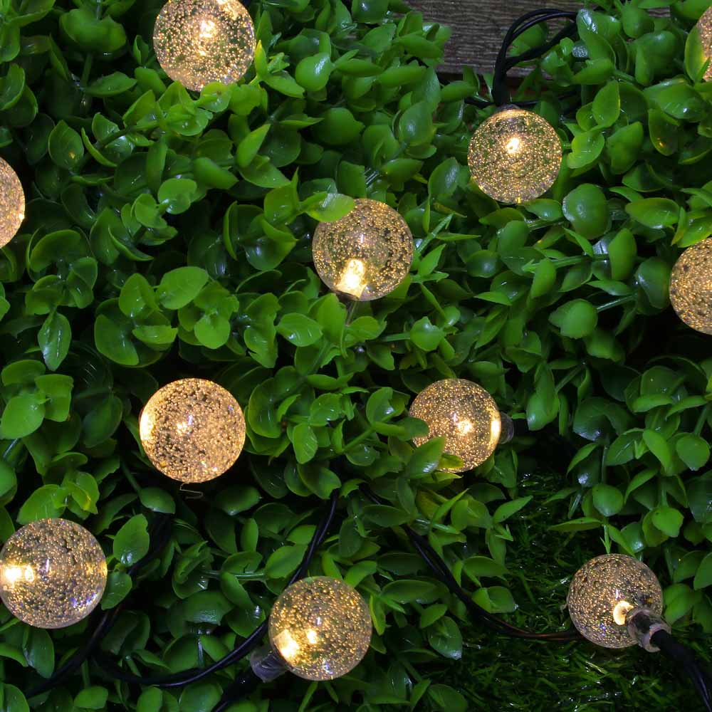 Гирлянда уличная шар на солнечной батарее 4 м INBLOOM, 10LED, свечение шампань, 2 режима, провод ПВХ зеленый, 600 мАч, арт.№ 185-063