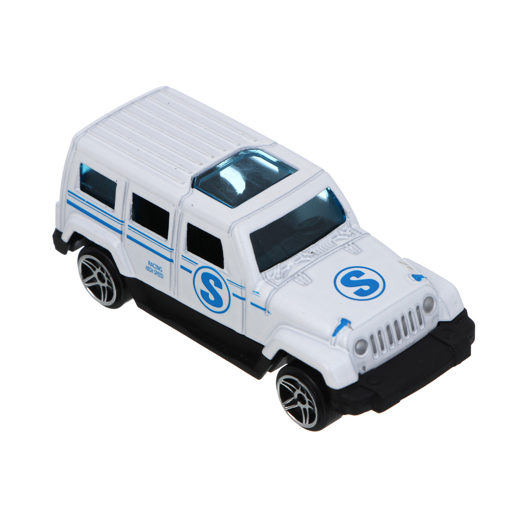 ИГРОЛЕНД Городской автовоз с треком, 5 машин, дорожные знаки, ABS, металл, 46,5х13х21 см, арт.№ 276-174