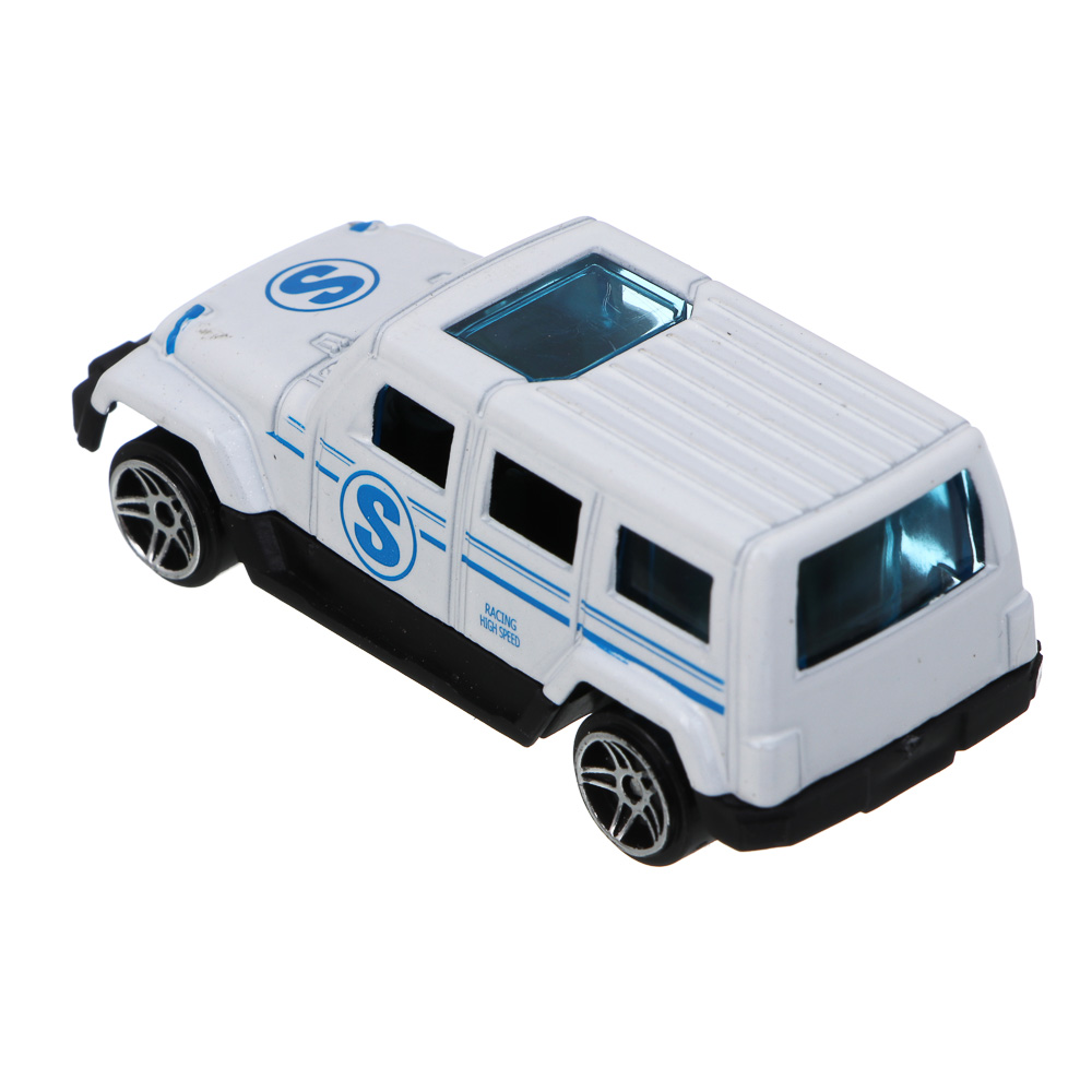 ИГРОЛЕНД Городской автовоз с треком, 5 машин, дорожные знаки, ABS, металл, 46,5х13х21 см, арт.№ 276-174