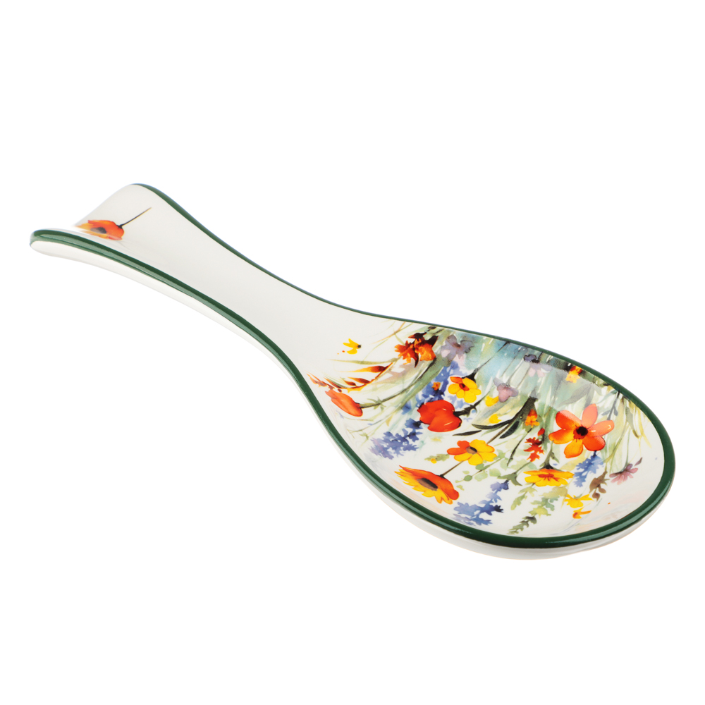 MILLIMI Полевые цветы Подставка для ложки, 24,5х9х2,5см, керамика, арт.№ 824-016