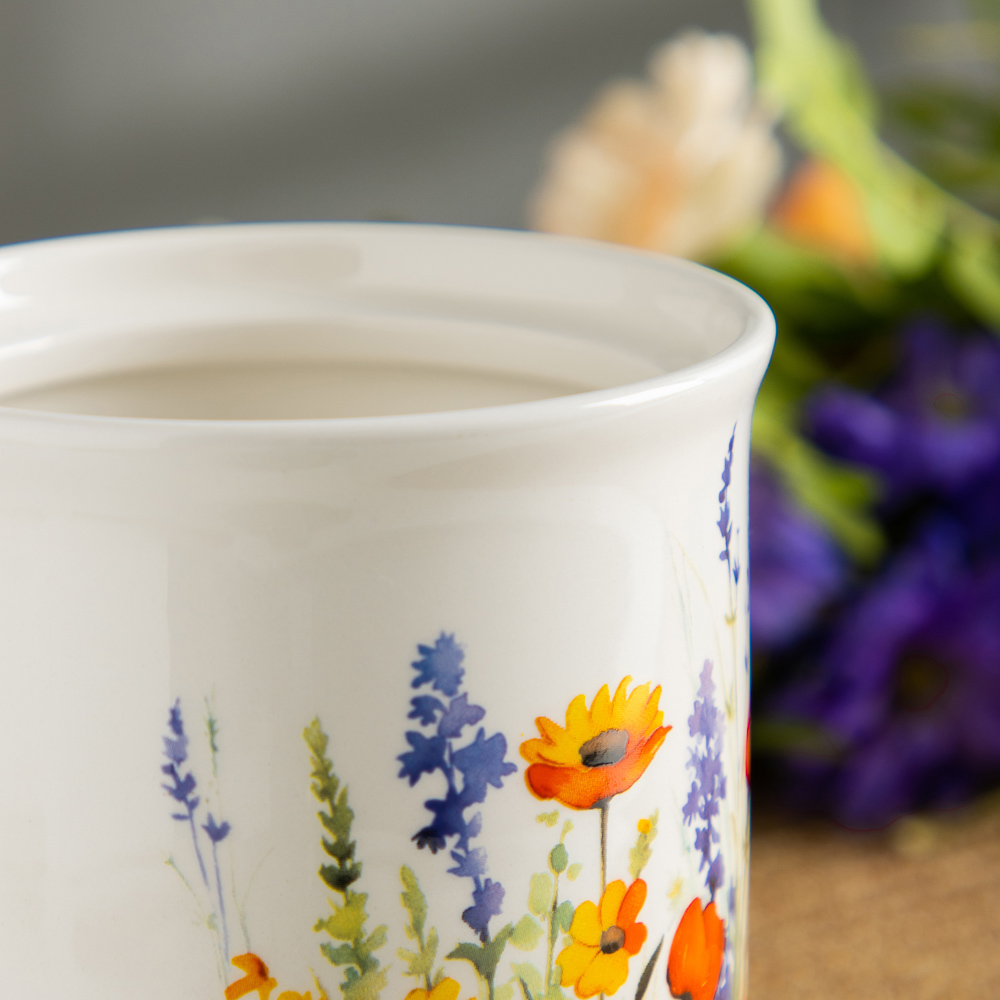 MILLIMI Полевые цветы Банка для хранения, 470мл, 9,5х13см, керамика, арт.№ 824-017