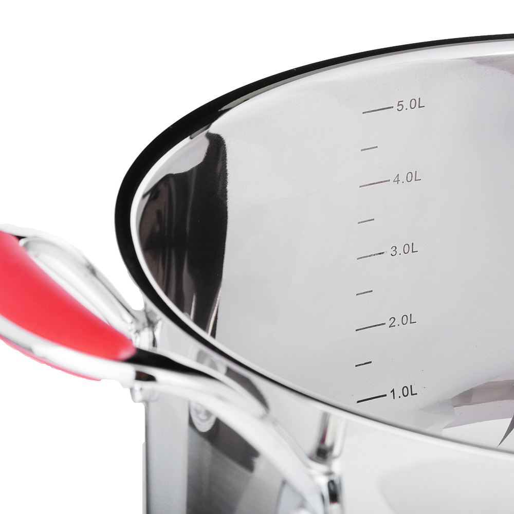 SATOSHI Венрай Кастрюля 24х13см 5,6л, со стекл. крышкой, индукция, нерж. сталь, арт.№ 822-169