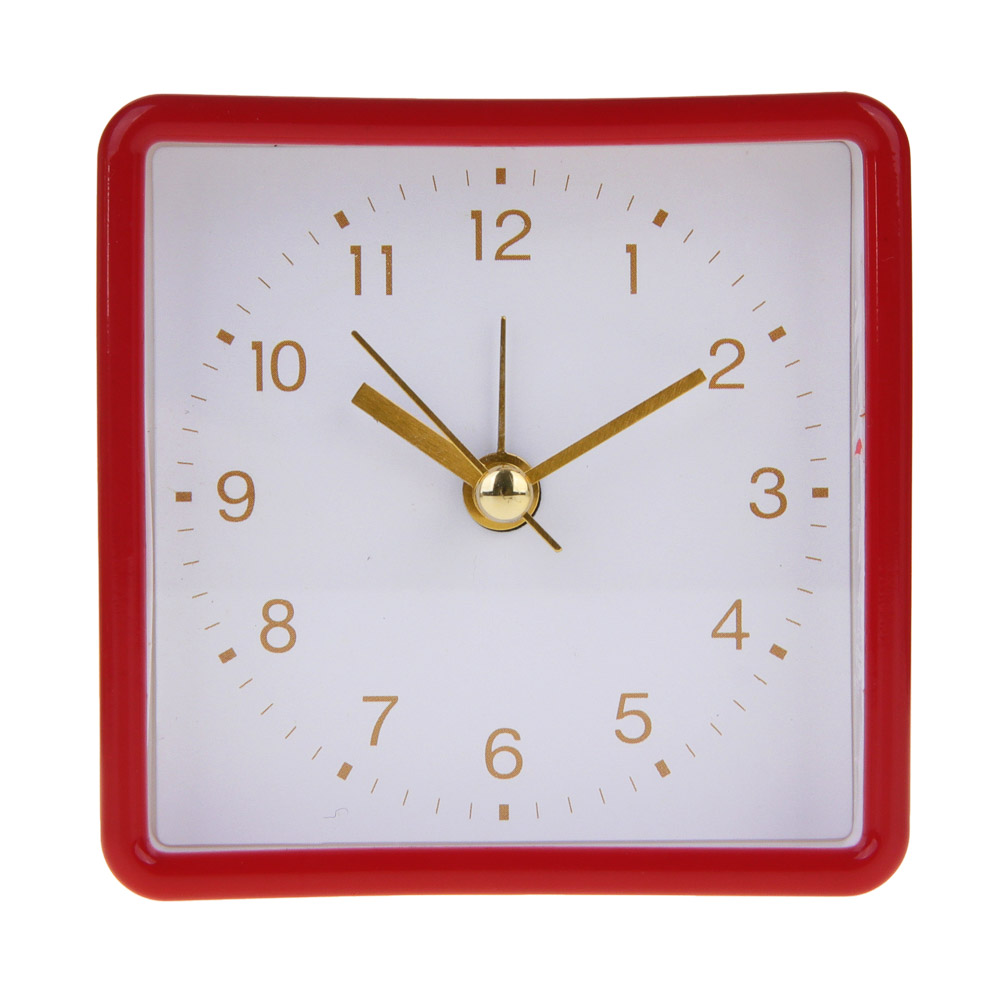 LADECOR CHRONO Будильник, 8,3x4x8,3 см, пластик, 1xAA, цвет красный, арт.№ 529-019