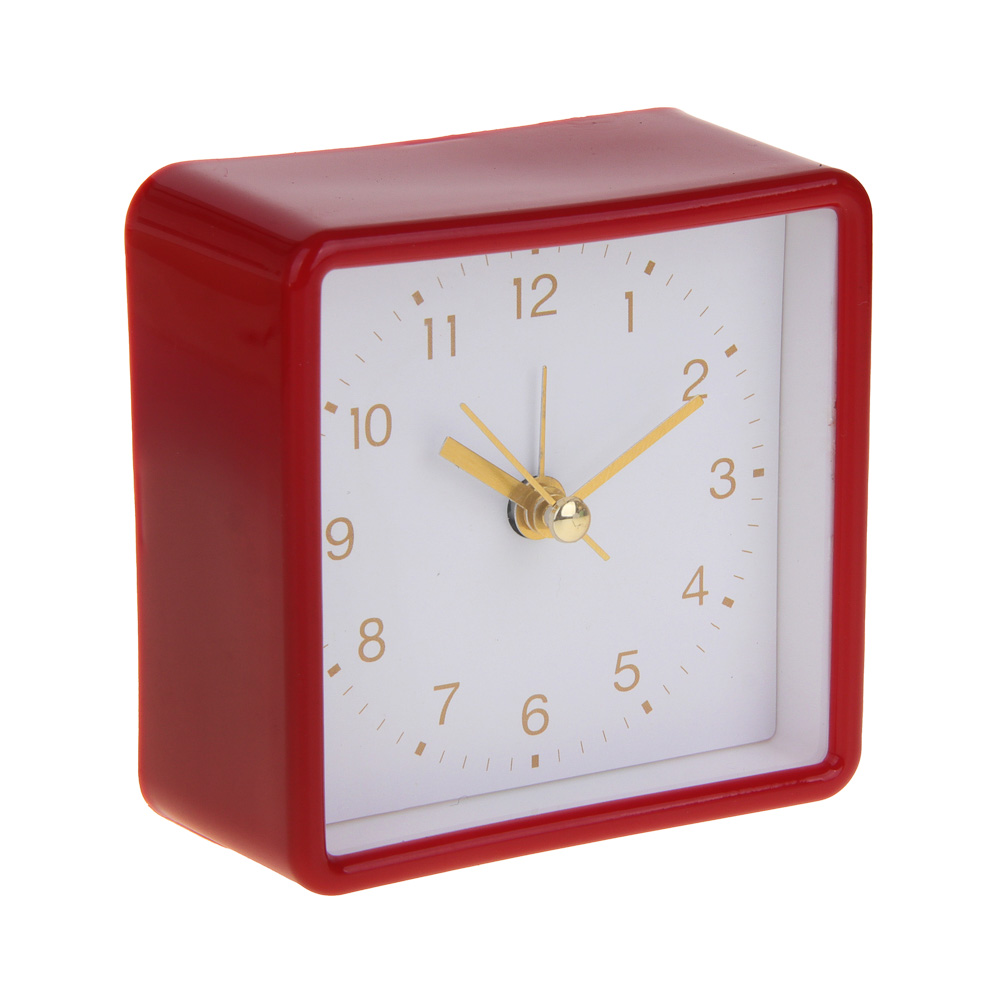 LADECOR CHRONO Будильник, 8,3x4x8,3 см, пластик, 1xAA, цвет красный, арт.№ 529-019