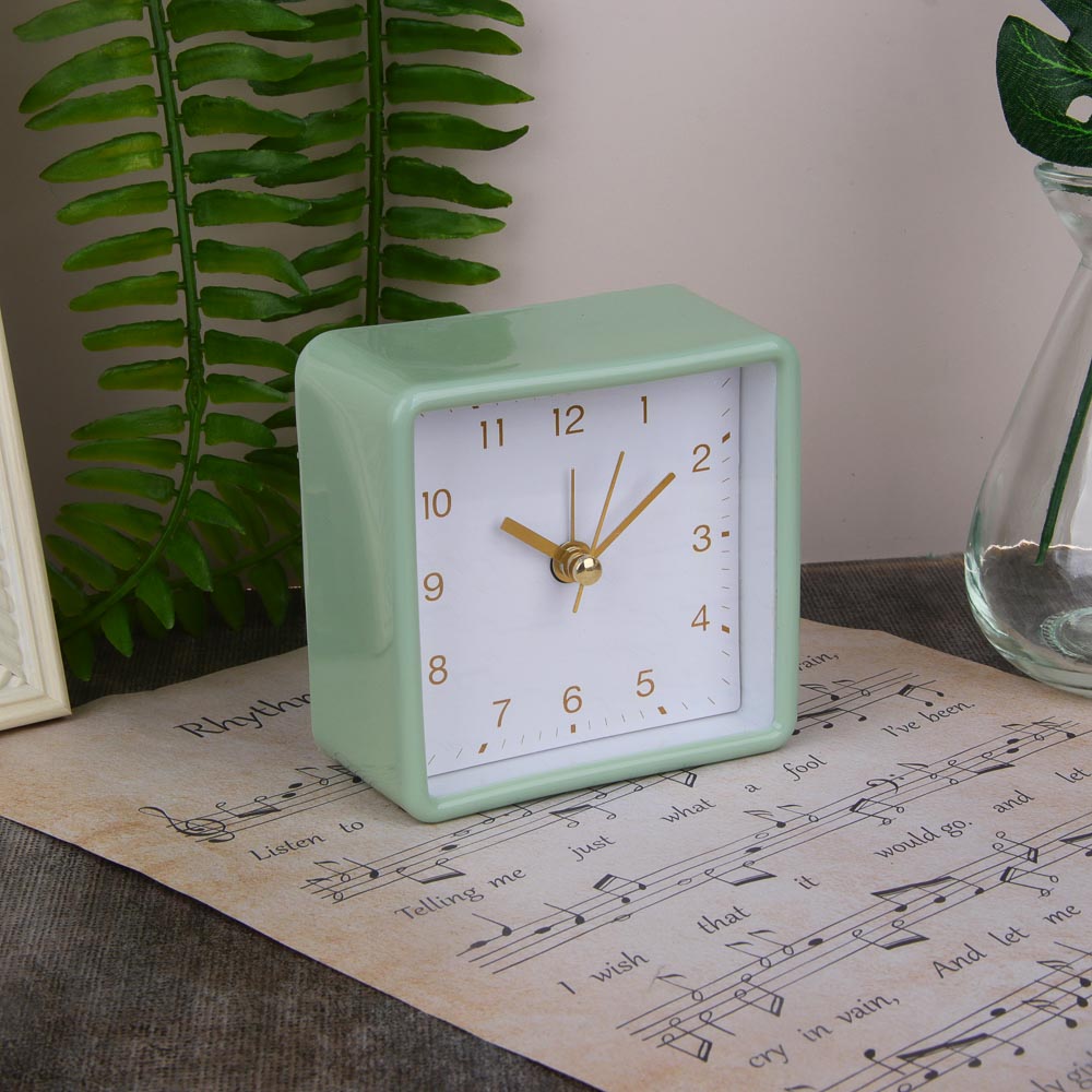 LADECOR CHRONO Будильник, 8,3x4x8,3 см, пластик, 1xAA, цвет тиффани, арт.№ 529-020