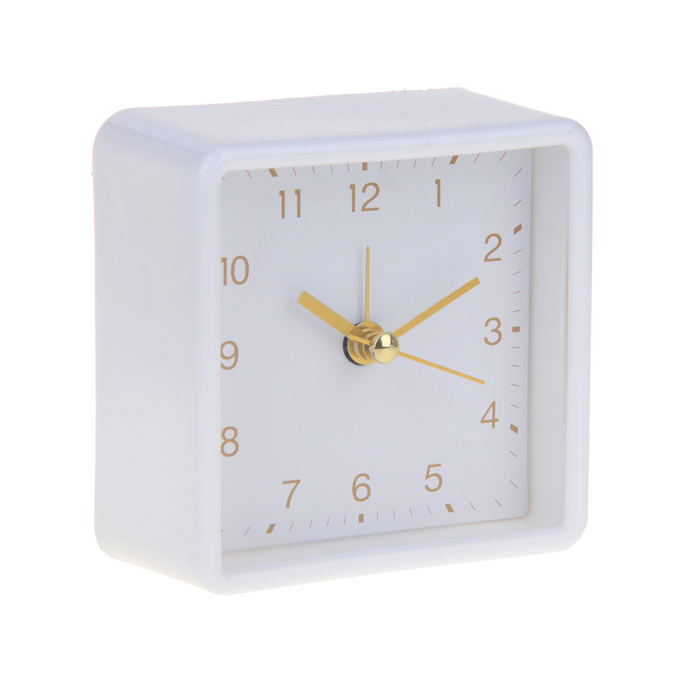 LADECOR CHRONO Будильник, 8,3x4x8,3 см, пластик, 1xAA, цвет белый, арт.№ 529-021