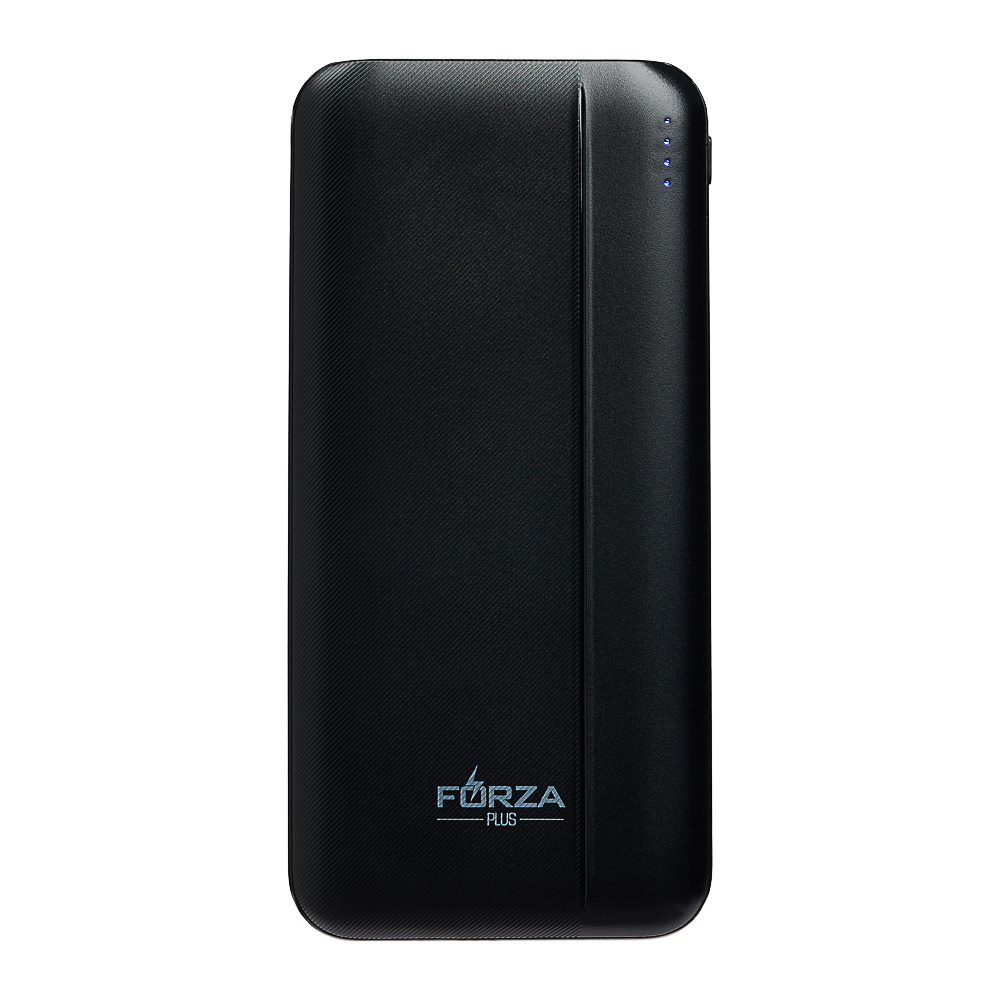 Аккумулятор мобильный FORZA 10000мАч, 2xUSB-A, 1xUSB-C, 1xMicro-USB, ребристый, 10W, черный, арт.№ 031-112