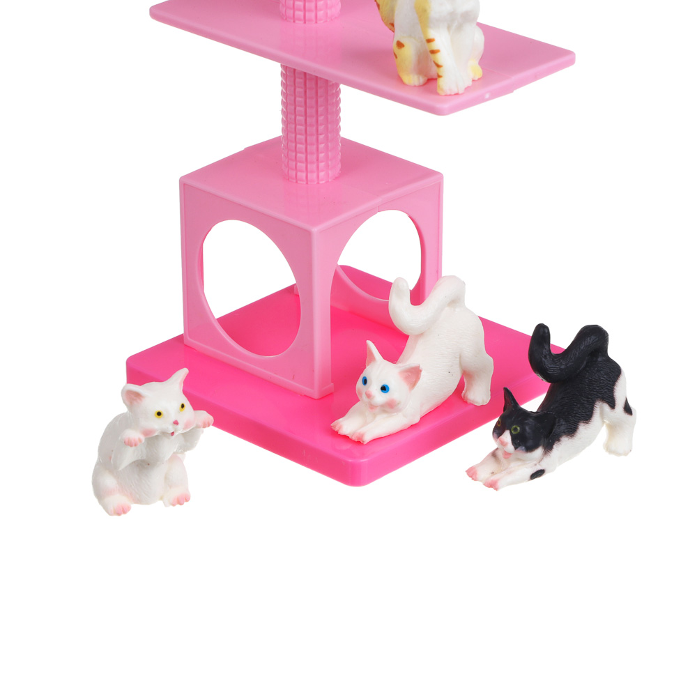 Игровой набор "Котя с аксессуарами", ABS, Н24, тм ИГРОЛЕНД, 3+, арт.№ 258-115