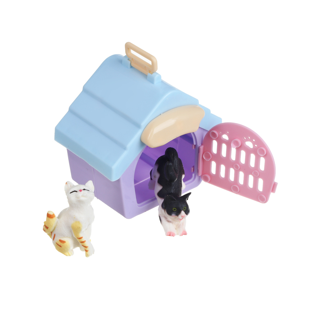 Игровой набор "Котя с аксессуарами", ABS, Н24, тм ИГРОЛЕНД, 3+, арт.№ 258-115