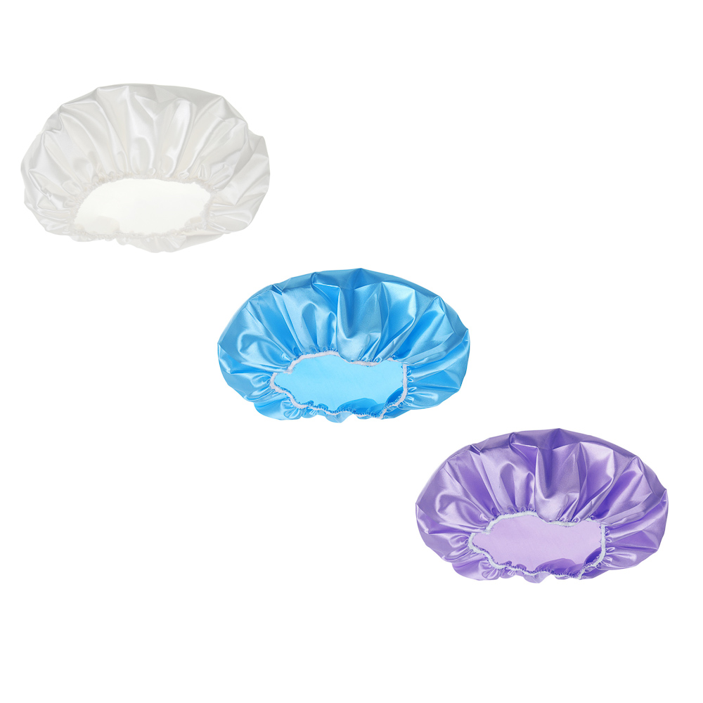 Шапочка для душа тм VETTA водостойкая, повышенной плотности, ПВХ, 3 цвета, арт.№ 463-048